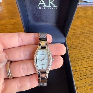 Anne Klein Silver Mesh Bracelet Watch